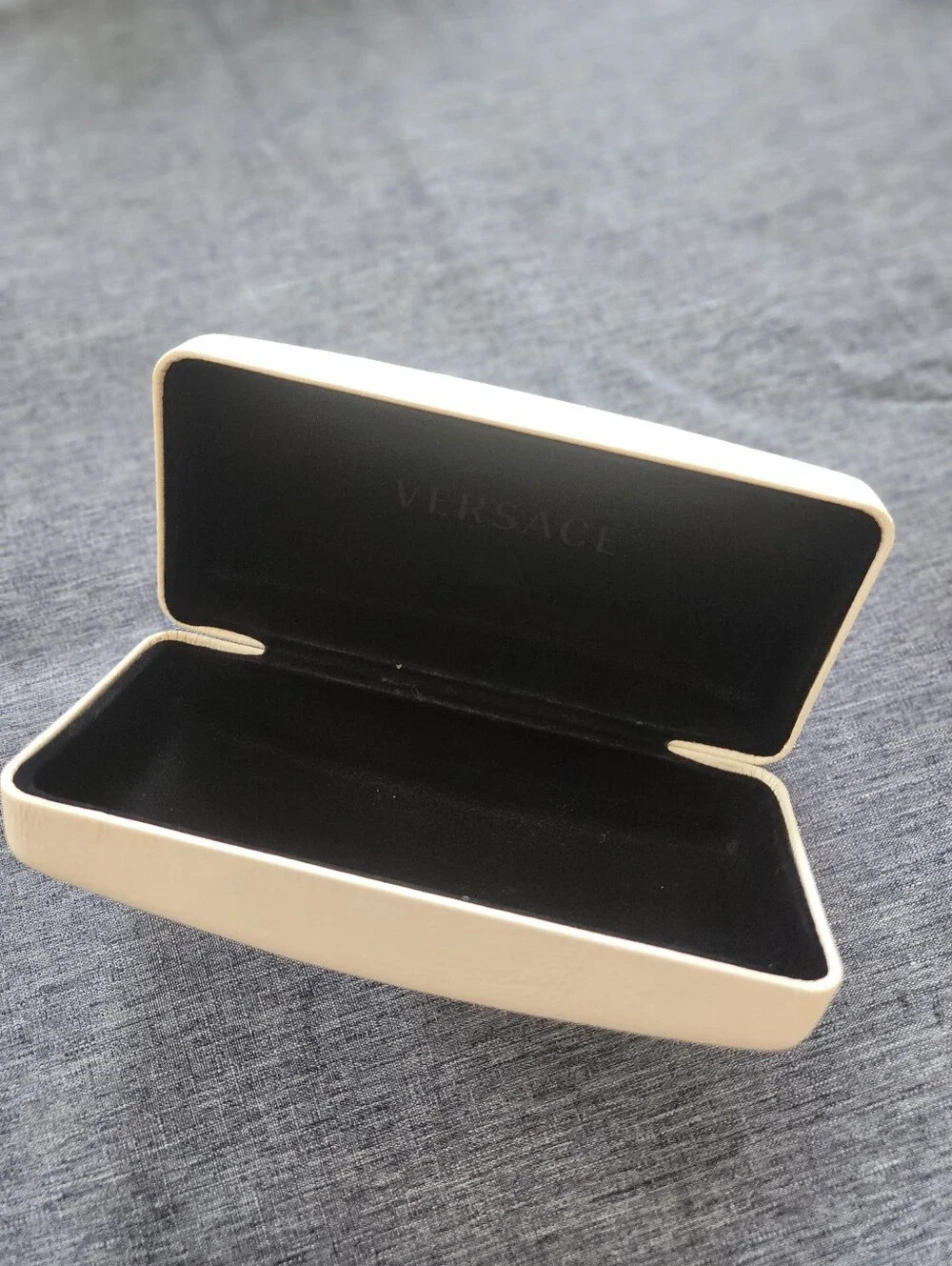 Versace Cream Sunglass Eyewear Case. Extra Large Size